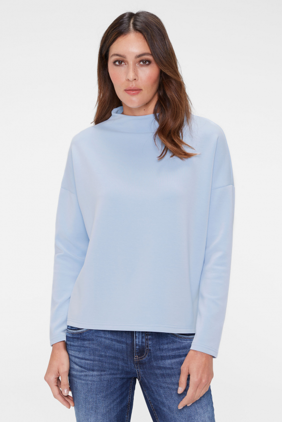 Boxy-Sweatshirt mit Mock-Kragen