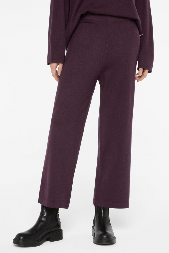 Culotte aus Feinstrick deep plum