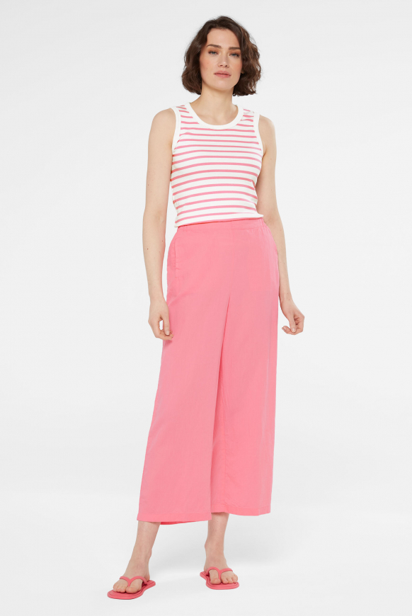 Culotte aus Leinen-Mix soft pink