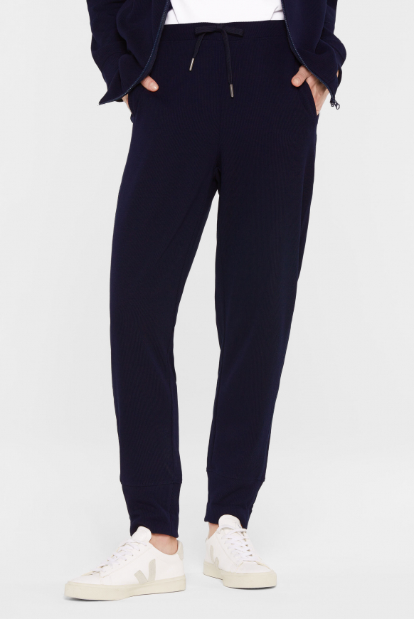 Elegante Joggpants aus Interlock-Ripp-Jersey blue navy