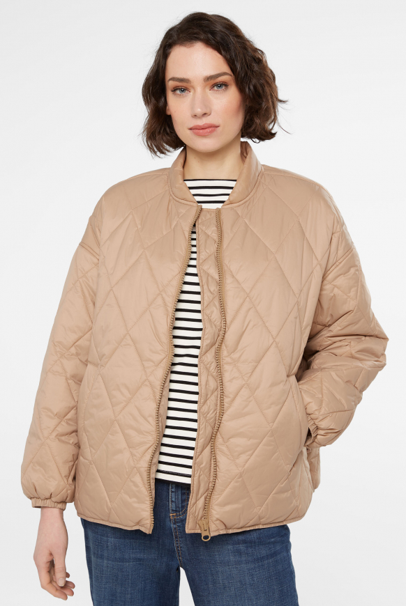 Leichte Steppjacke mit Blouson-Kragen natural beige