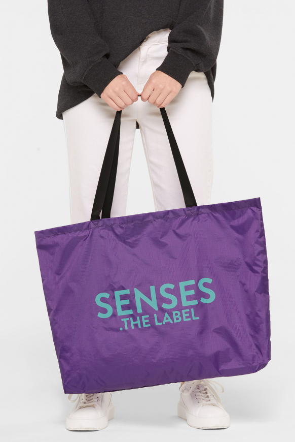 Leichte Tote Bag mit Logo Print purple