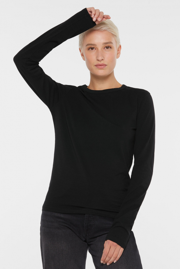 Longsleeve aus Jersey black