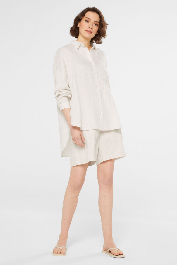 Oversized Leinenbluse summer sand