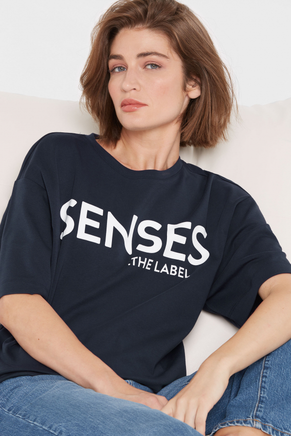 Oversized T-Shirt mit Logo-Design blue navy