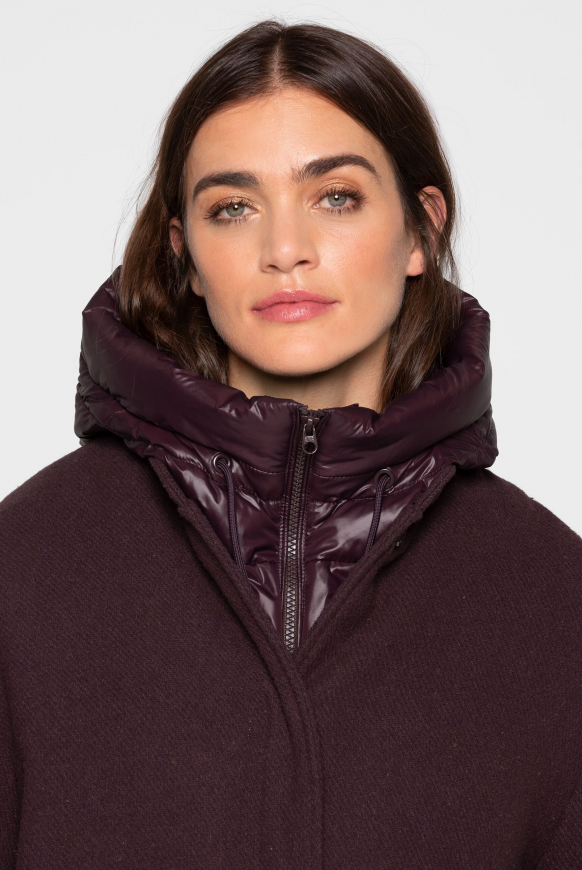 Puffer-Kapuze deep plum