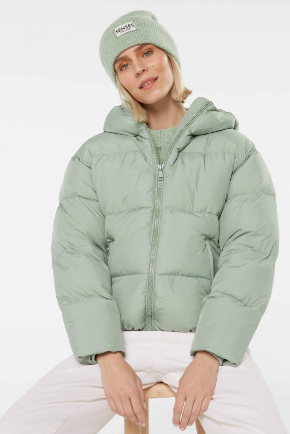 Cropped Puffer Jacket mit Kapuze frosted lake