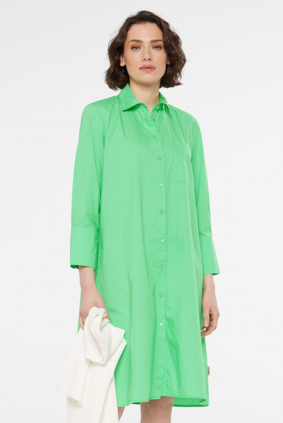 Hemdblusenkleid in A-Linie simply green