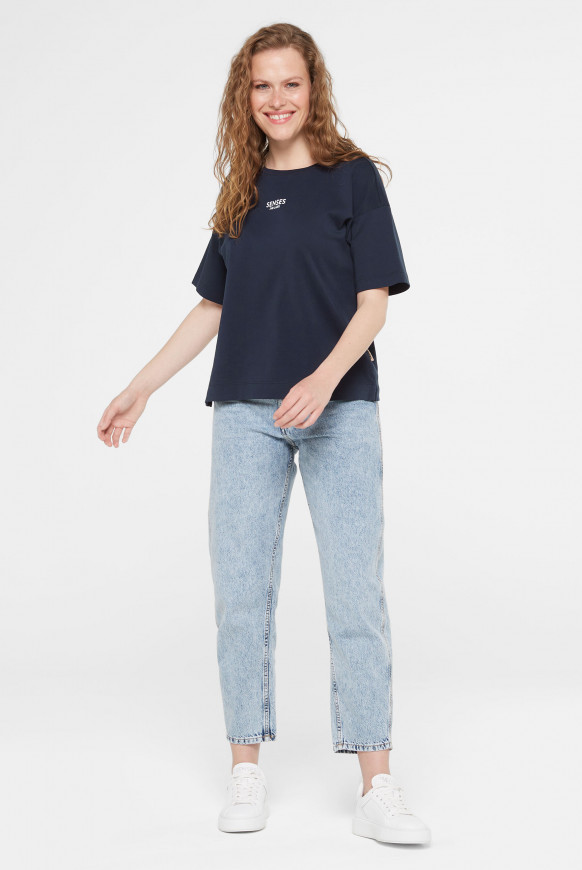 Oversized Boxy-T-Shirt mit Print summer navy