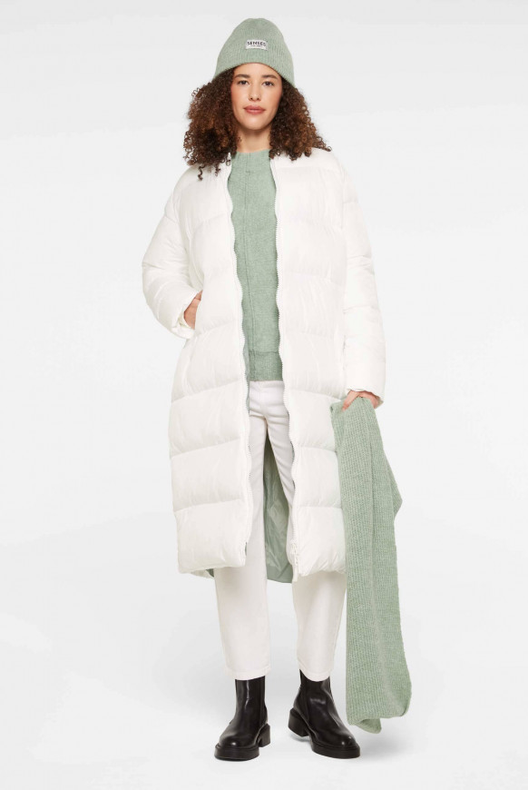 Puffer Coat im Bomber-Stil ivory