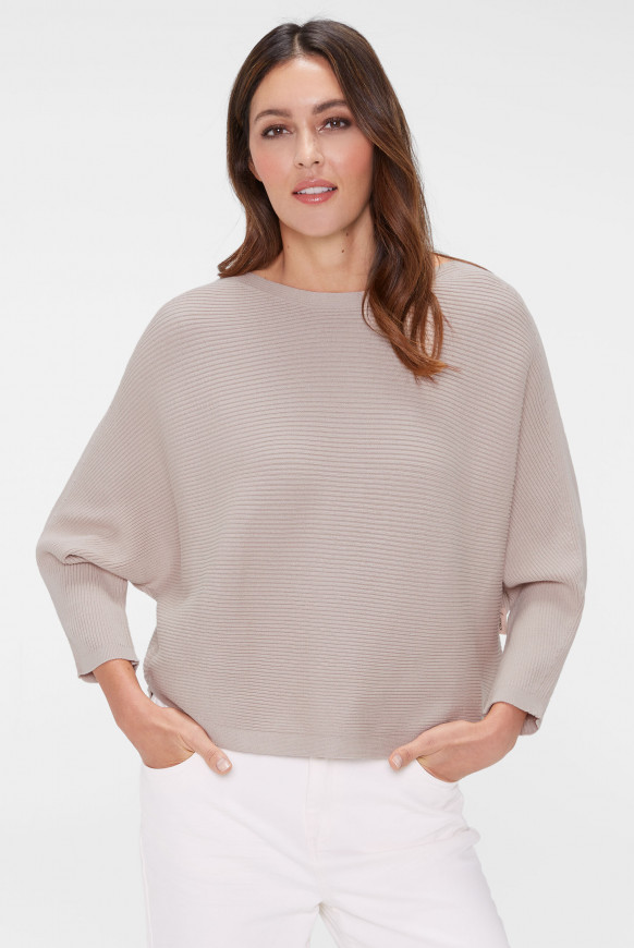 Pullover mit waagerechter Rippstruktur bleached sand