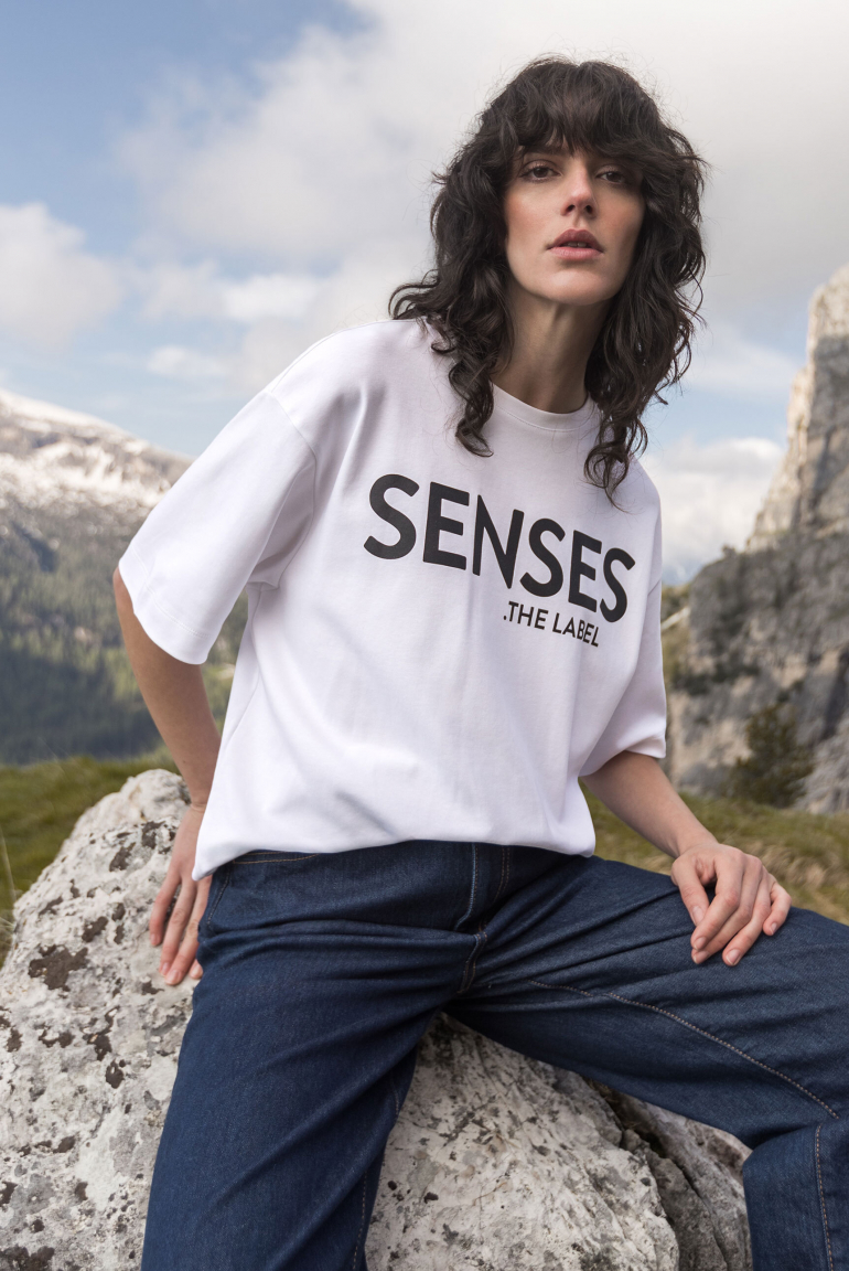 Zoom: Oversized T-Shirt mit Logo-Design