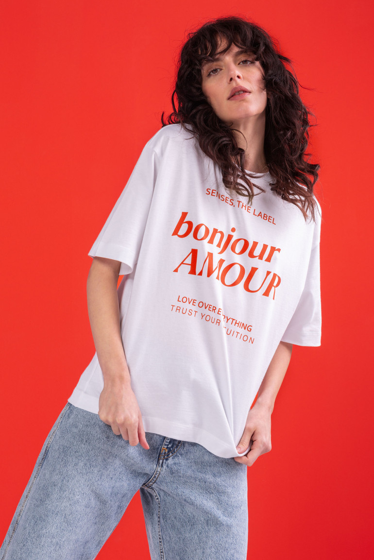 Zoom: T-Shirt mit Wording Print