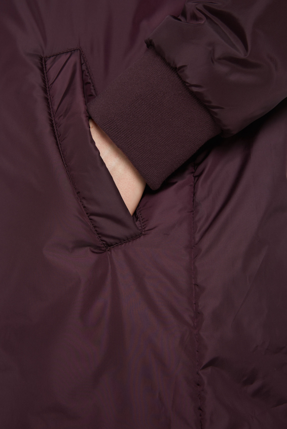 Lange Jacke im Blouson-Stil deep plum