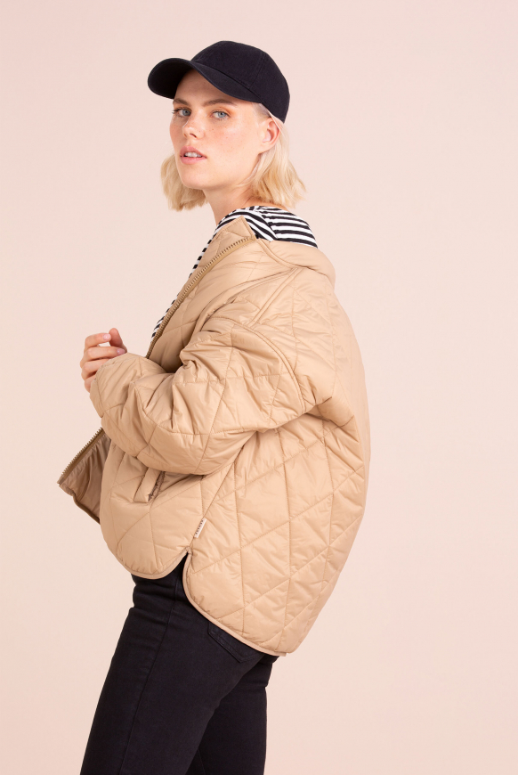 Leichte Steppjacke mit Blouson-Kragen natural beige