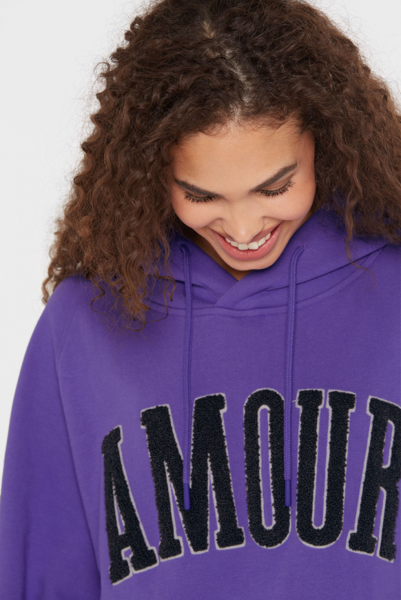 Oversized Hoodie mit Frottee-Artwork purple