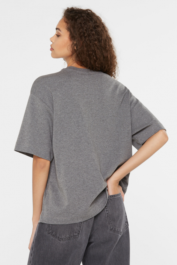 Oversized T-Shirt mit Logo-Design anthra mel