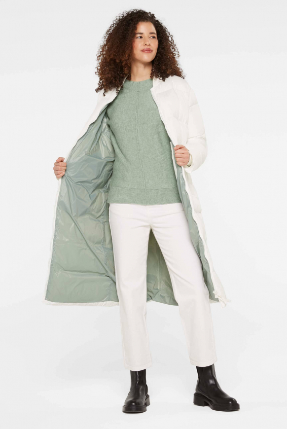 Puffer Coat im Bomber-Stil ivory