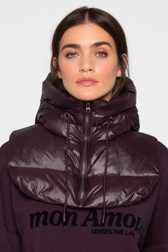 Puffer-Kapuze deep plum