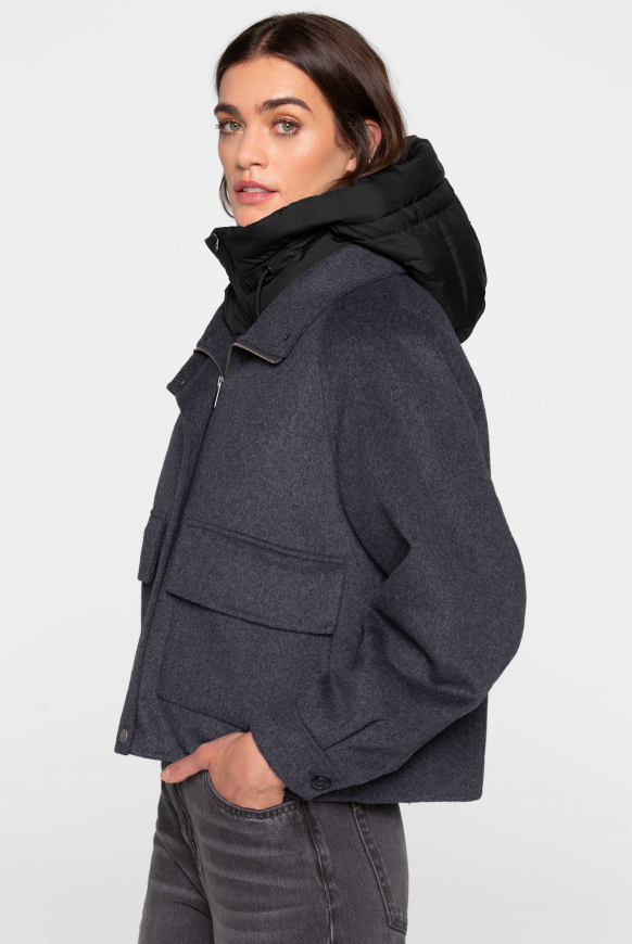 Puffer-Kapuze black