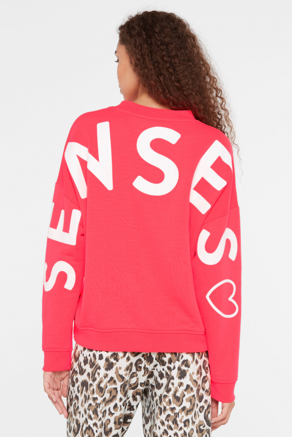 Sweatshirt mit Back-Print diva pink