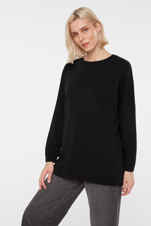 Sweatshirt Oversize mit Logo Print black