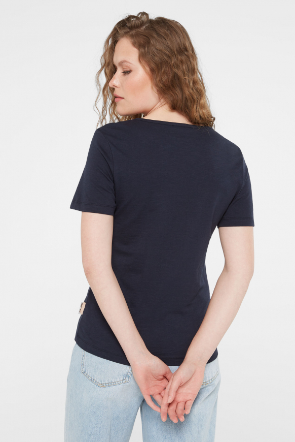 T-Shirt mit V-Ausschnitt summer navy