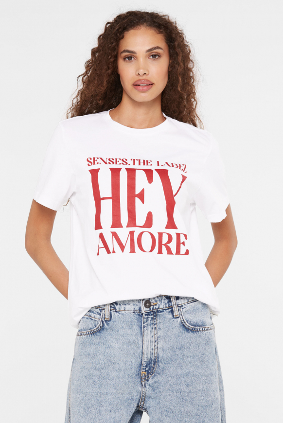 T-Shirt TU:LIP mit Wording Print opticwhite