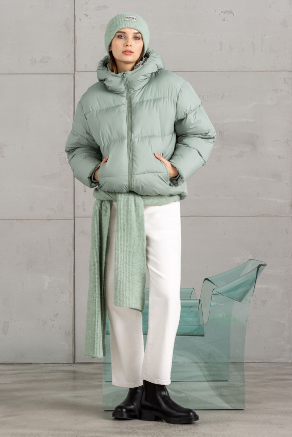 Cropped Puffer Jacket mit Kapuze frosted lake