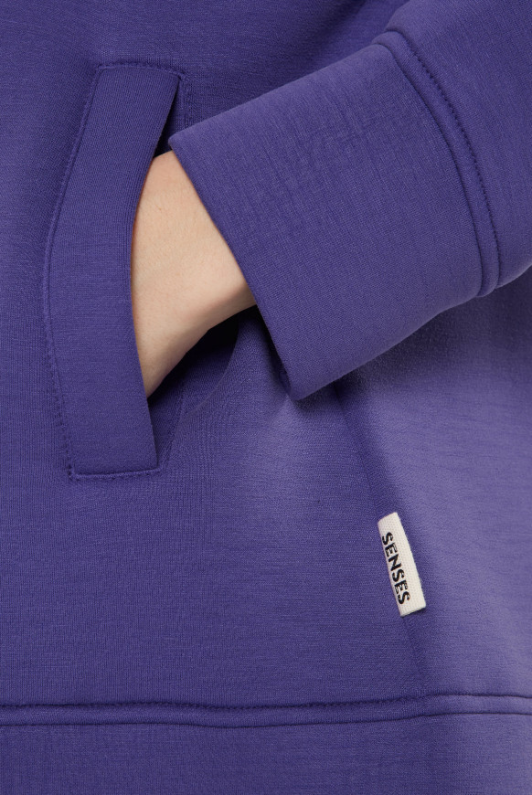 Kapuzensweatjacke aus Scuba-Jersey purple