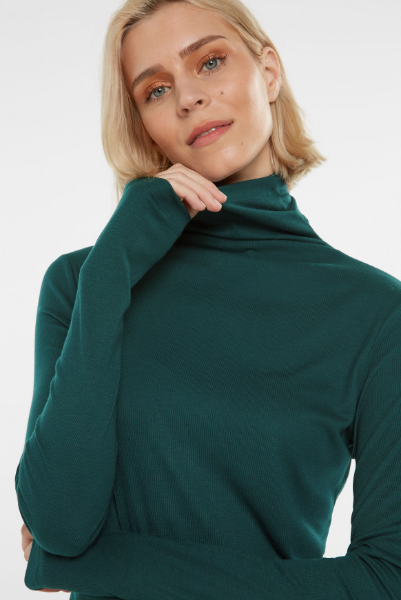 Longsleeve mit Turtleneck deep petrol