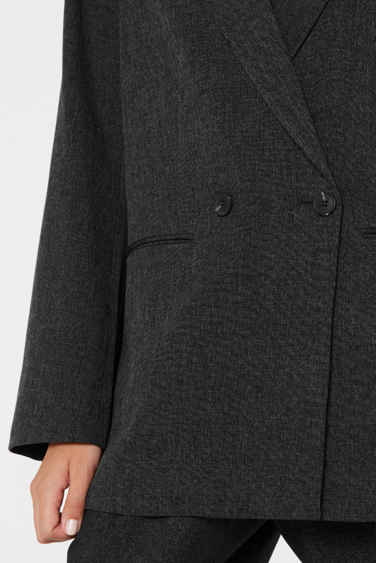 Blazer mit Salt & Pepper Struktur black