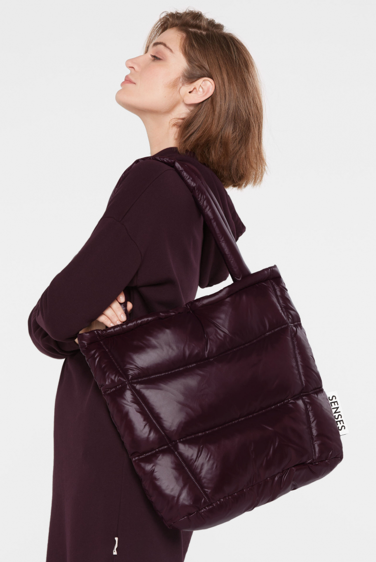 Puffer Bag deep plum