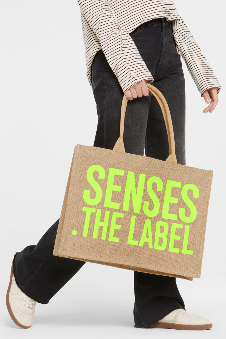 Zoom: Shopper aus Jute mit Logo Print