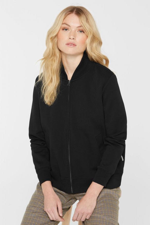 Sweatjacke im Blouson-Stil aus Interlock-Jersey