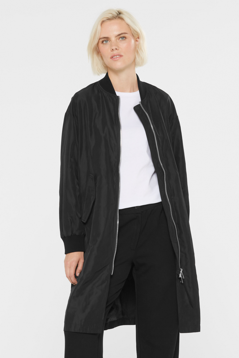 Zoom: Lange Jacke im Blouson-Stil