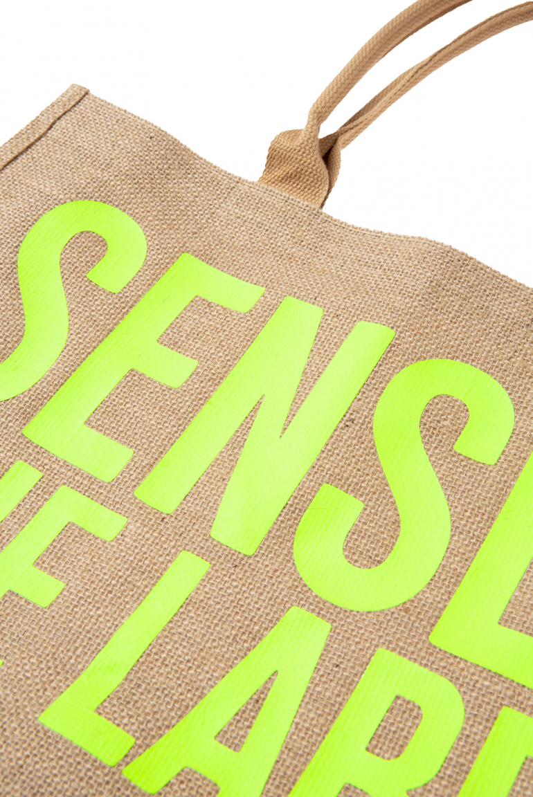 Zoom: Shopper aus Jute mit Logo Print