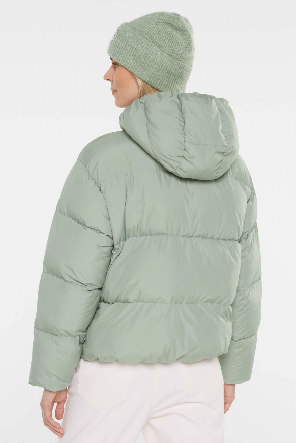 Cropped Puffer Jacket mit Kapuze