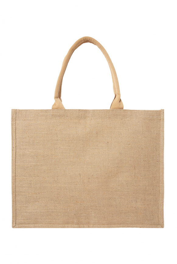 Shopper aus Jute mit Logo Print