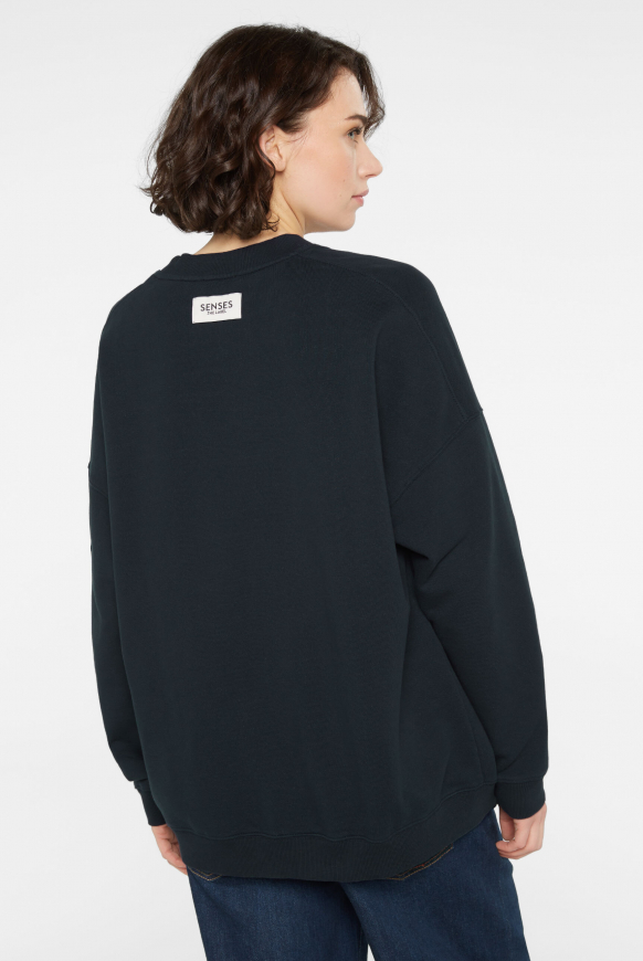 Sweatshirt Oversize mit Flockprint