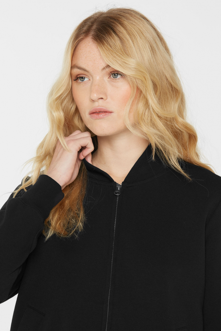 Zoom: Sweatjacke im Blouson-Stil aus Interlock-Jersey