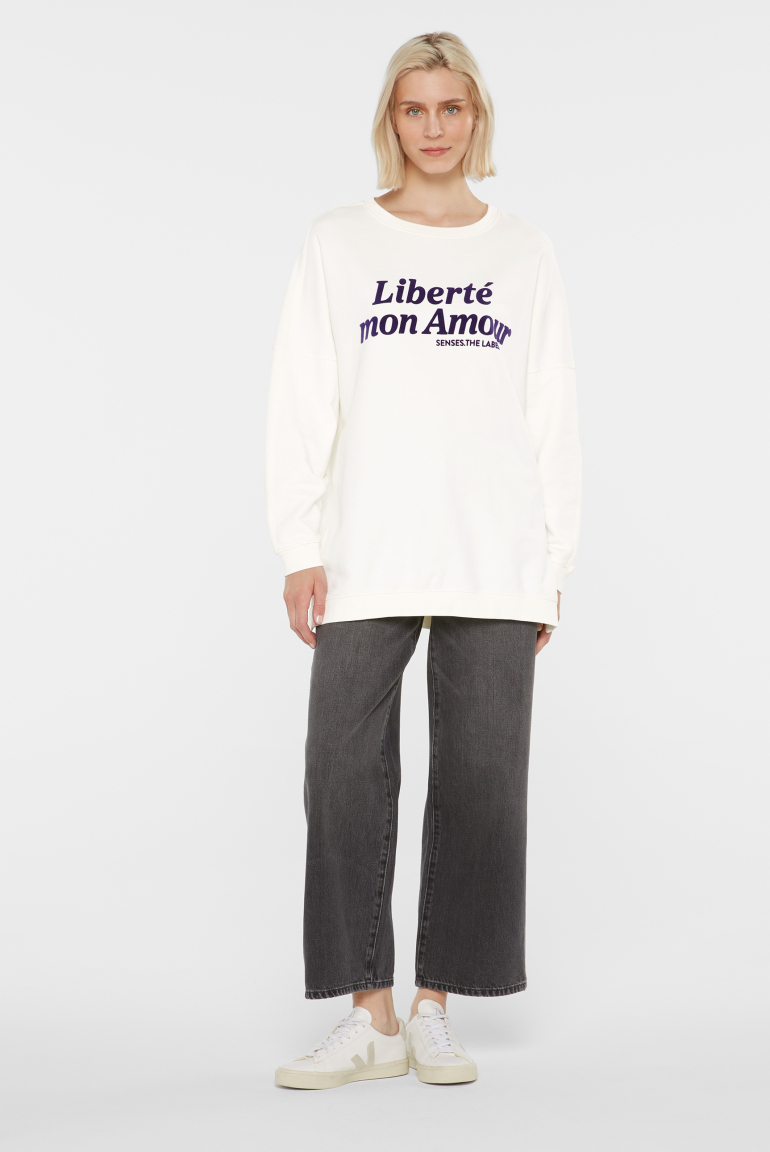 Zoom: Sweatshirt Oversize mit Flockprint