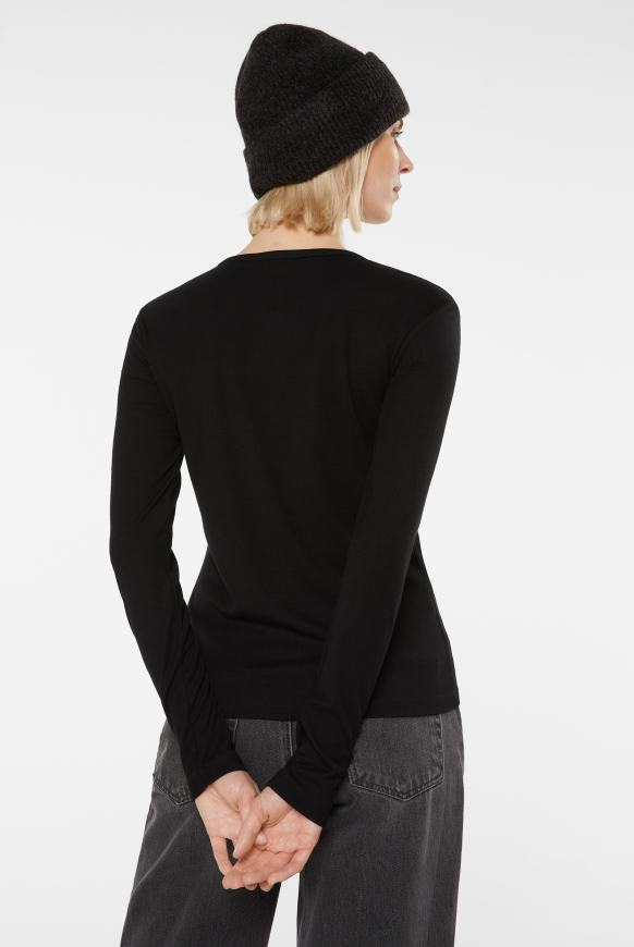 Basic Longsleeve aus Viskose-Mix