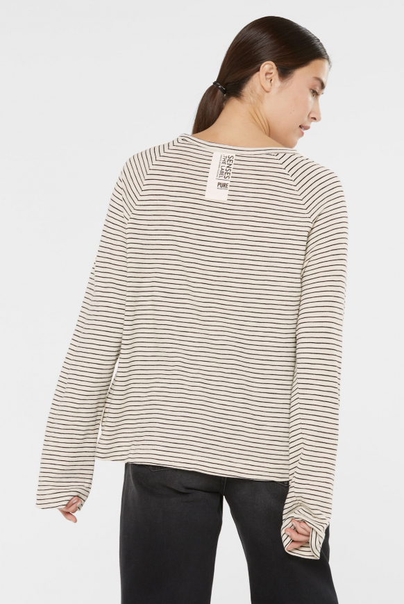 Gestreiftes Longsleeve mit Raglanärmeln