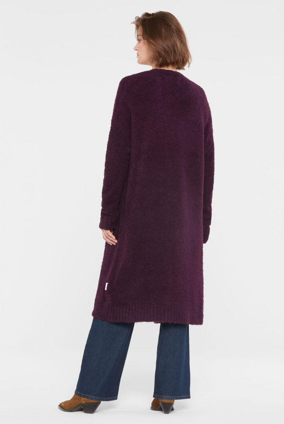 Long Cardigan aus Bouclé-Strick