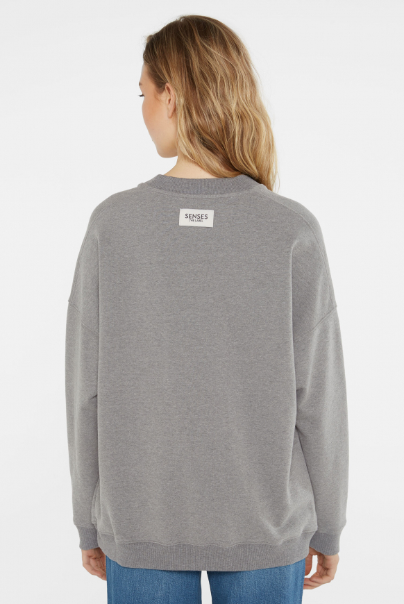 Sweatshirt Oversize mit Flockprint