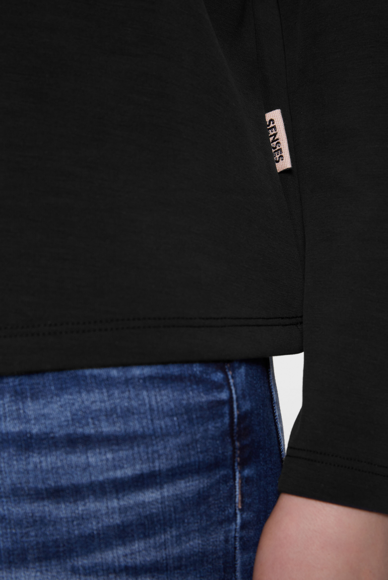 Zoom: Boxy-Sweatshirt mit Mock-Kragen