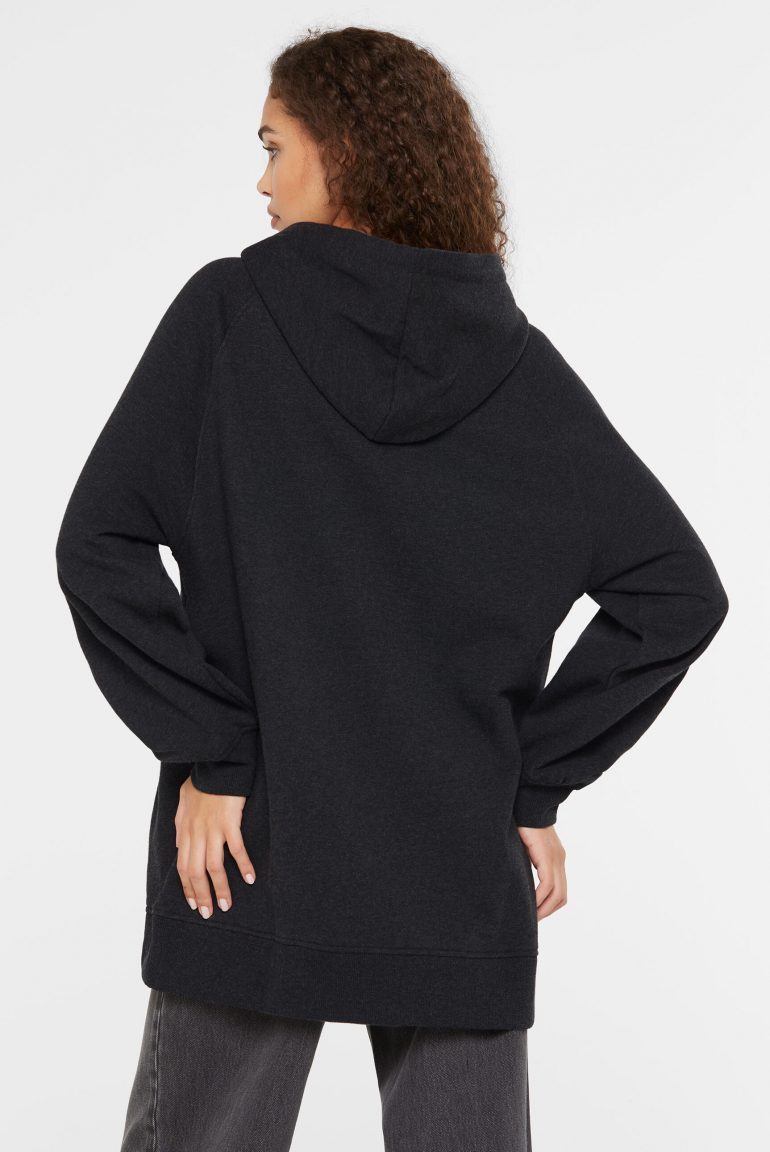 Zoom: Oversized Hoodie mit Frottee-Artwork