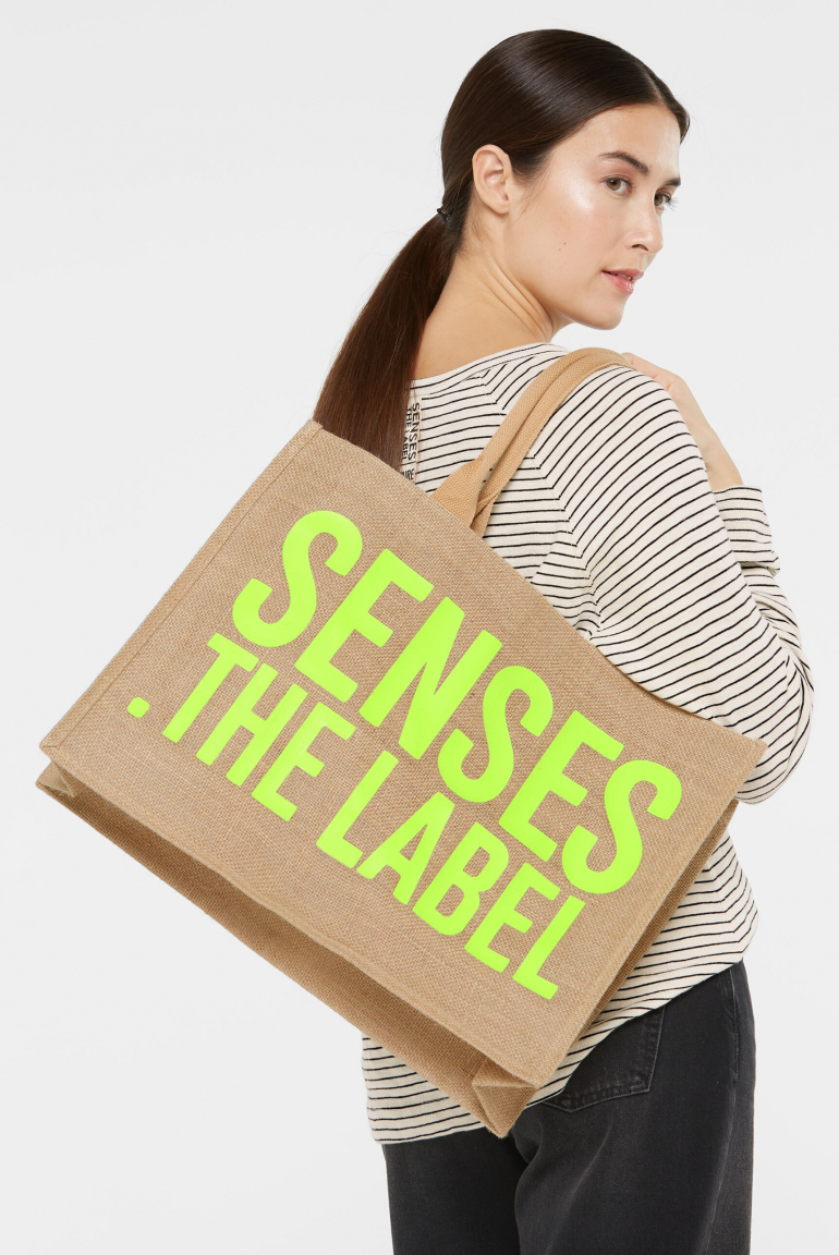 Zoom: Shopper aus Jute mit Logo Print