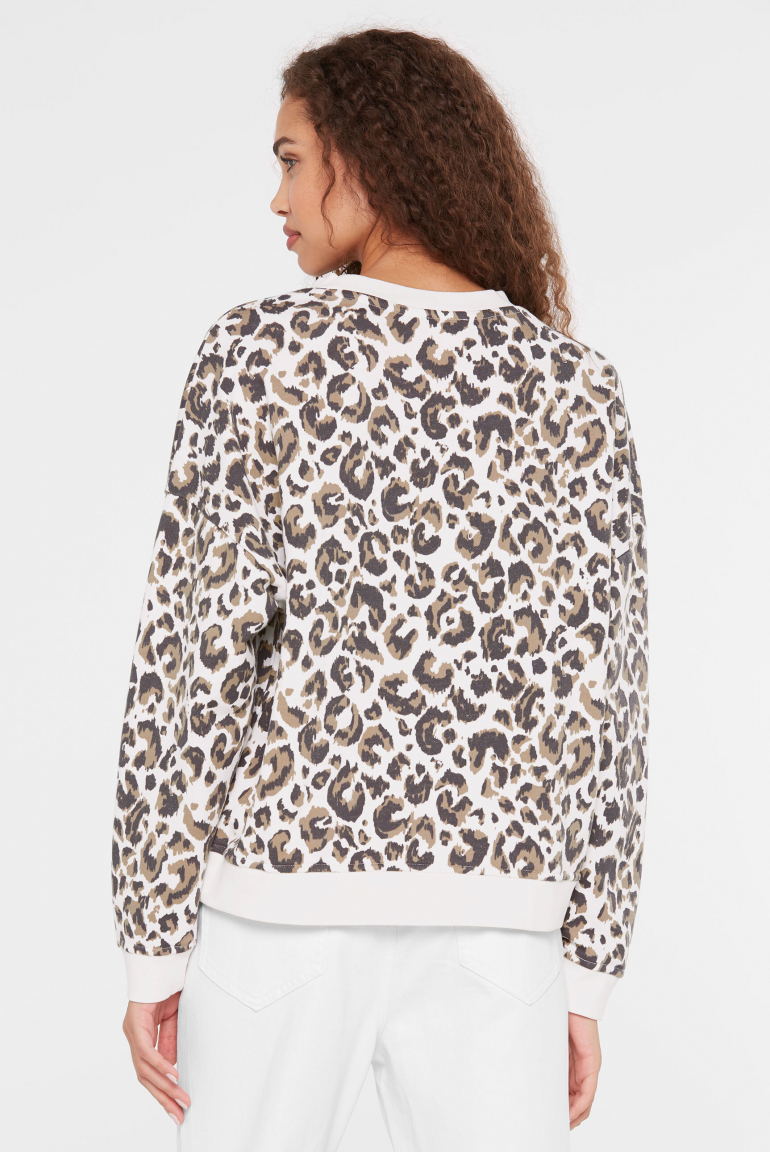 Zoom: Sweatshirt mit Leo All Over Print